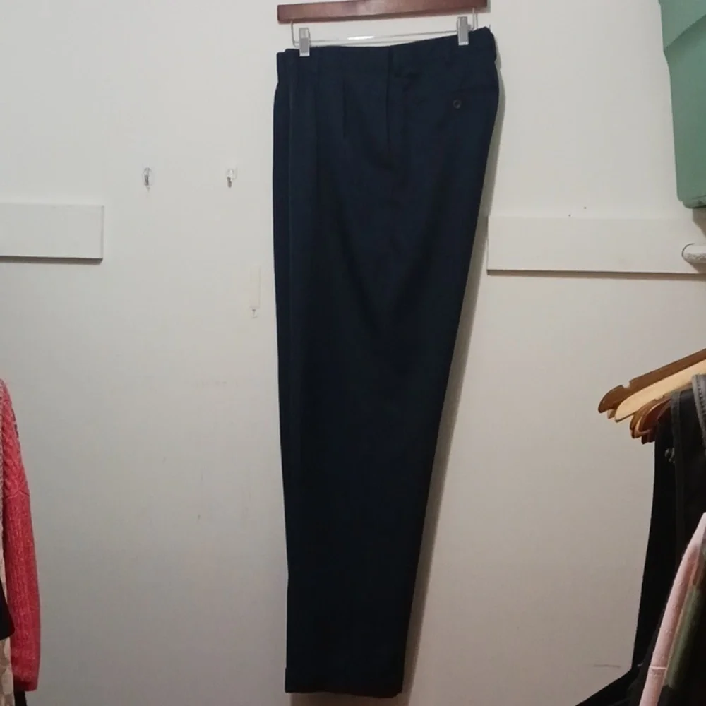 Navy Blue Men's Dress Pants - Picture 5 of 10